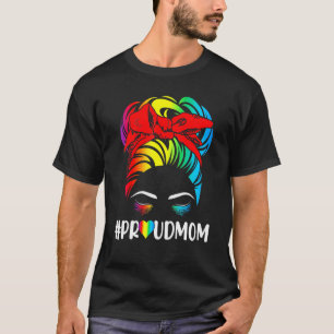 Trotse mam trots lgbt vlag gay lesbisch matching f t-shirt