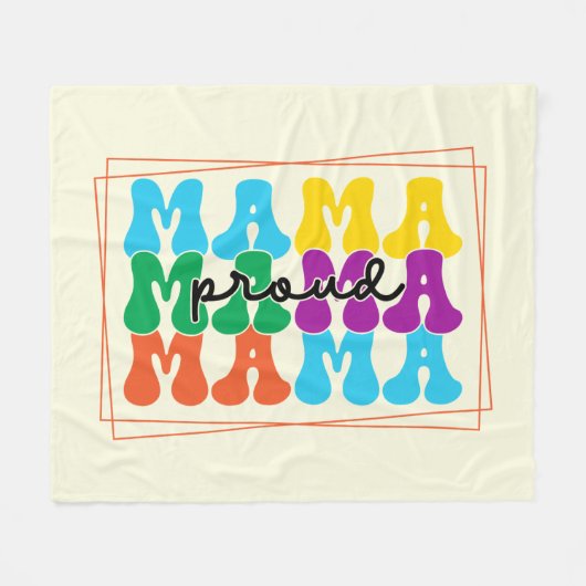 Trotse Mama Autisme Bewustzijn Fleece Deken (Voorkant (Horizontaal))