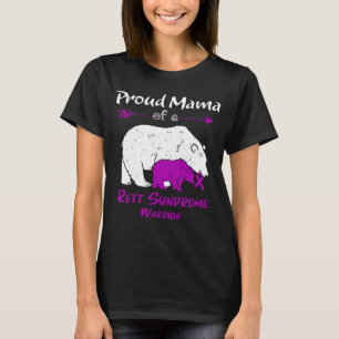 Trotse Mama Beer Syndroom van Rett Bewustzijn T-shirt