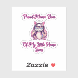 Trotse Mama Beer Van Mijn Kleine Huis Leeuwen Kat Sticker