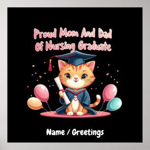 Trotse mama en papa van een verpleegster Afstudere Poster