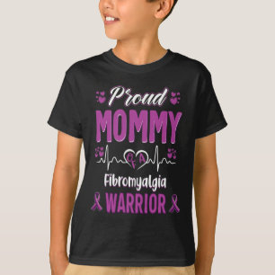 Trotse Mama Fibromyalgie Warrior Awareness Ribbon T-shirt