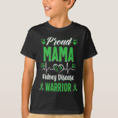 Trotse Mama Kidney Disease Warrior Awareness Ribbo T-shirt (Voorkant)