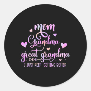 Trotse mama oma geweldige oma ik blijf krijgen ronde sticker