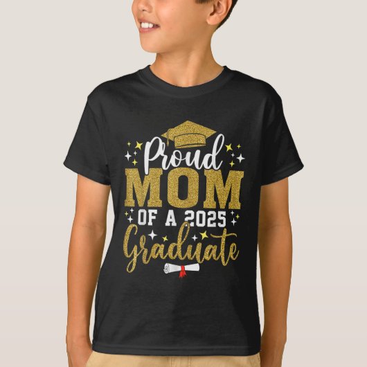 Trotse mama van een 2025 Afstuderen mama Afstudere T-shirt (Voorkant)