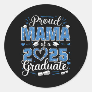 Trotse Mama Van Een Afgestudeerde Van De Klas Van Ronde Sticker