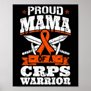 Trotse mama van een CRPS Warrior RSD bewustzijnsli Poster