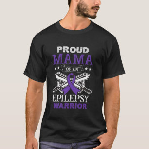 Trotse mama van een epilepsie krijger familie matc t-shirt