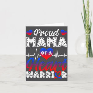 Trotse Mama Van Een Hartkrijger Chd-Bewustzijnsmaa Kaart