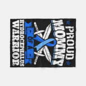 Trotse mama van een hydrocefalus krijger bewustzij fleece deken (Voorkant (Horizontaal))