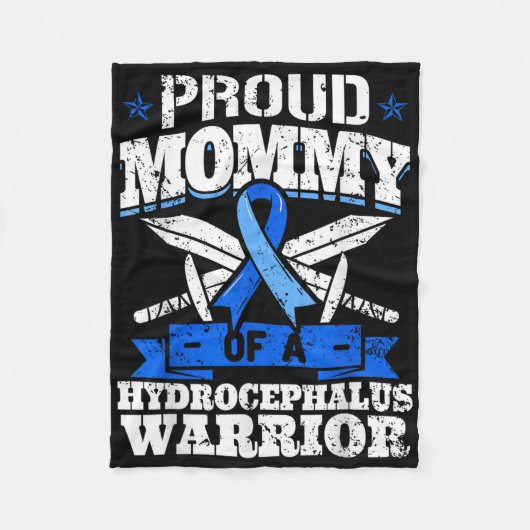 Trotse mama van een hydrocefalus krijger bewustzij fleece deken (Voorkant)
