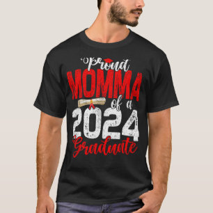 Trotse mama van een klasse van 2024 afstuderen sen t-shirt