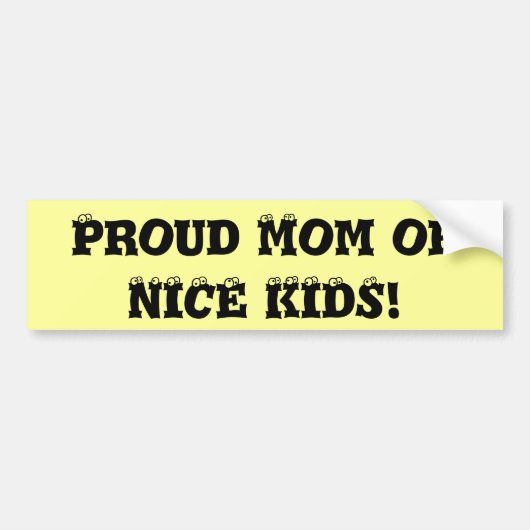 Trotse mama van MOOI KINDER! Bumpersticker (Voorkant)
