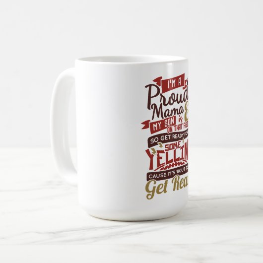 Trotse mama's Game Day Cheer! Koffiemok (Voorkant links)