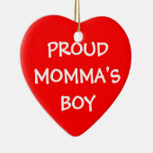 Trotse mama's jongen keramisch ornament (Rechts)