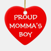 Trotse mama's jongen keramisch ornament (Achterkant)