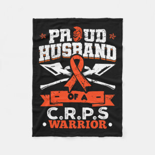 Trotse man van een CRPS Warrior Month Sinaasappel Fleece Deken
