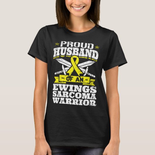 Trotse man van een Ewings Sarcoma krijger Awarene T-shirt (Voorkant)