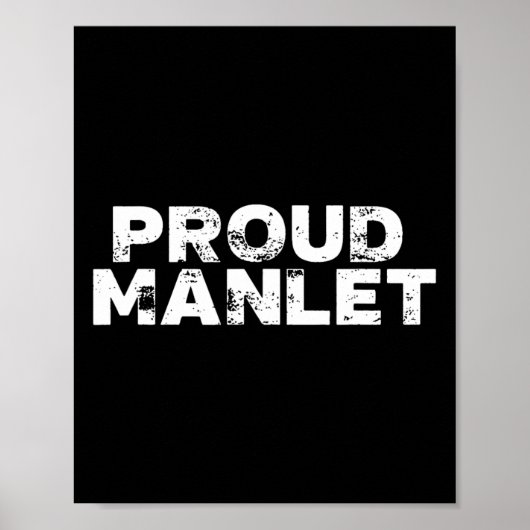 Trotse Manlet Korte Bodybuilding Poster (Voorkant)