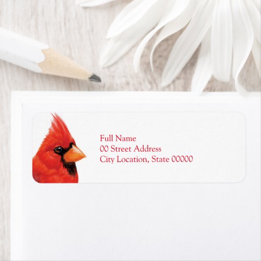 Trotse mannelijke kardinaal etiket (Insitu)