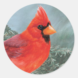 Trotse mannelijke kardinaal ronde sticker