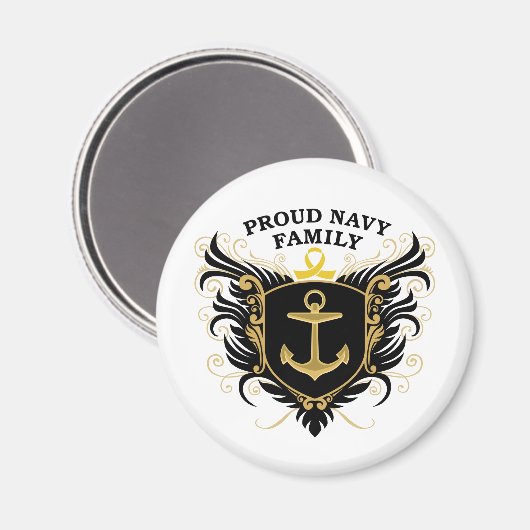 Trotse marine familie magneet (Voorkant / Achterkant)