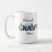 Trotse marine-moeder moederdag koffiemok (Links)