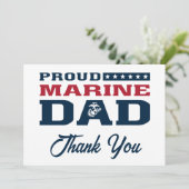 Trotse Marine Papa - Kleur Bedankkaart (Staand voorkant)