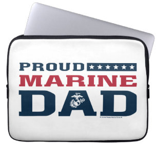 Trotse Marine Papa - Kleur Laptop Sleeve