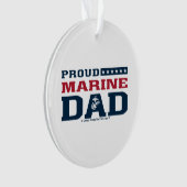 Trotse Marine Papa - Kleur Ornament (voorkant)