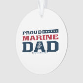 Trotse Marine Papa - Kleur Ornament (voorkant)