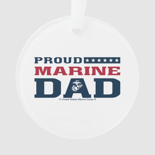 Trotse Marine Papa - Kleur Ornament (voorkant)