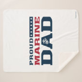 Trotse Marine Papa - Kleur Sherpa Deken (Voorkant (horizontaal))