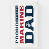 Trotse Marine Papa - Kleur Spandoek (Verticaal)