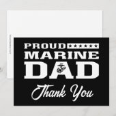 Trotse Marine Papa - Wit Bedankkaart (Voorkant / Achterkant)