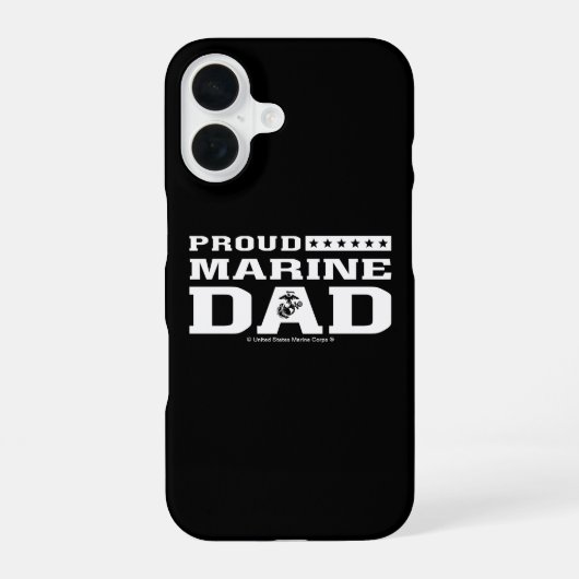 Trotse Marine Papa - Wit iPhone 16 Hoesje (Achterkant)