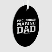 Trotse Marine Papa - Wit Ornament (voorkant)