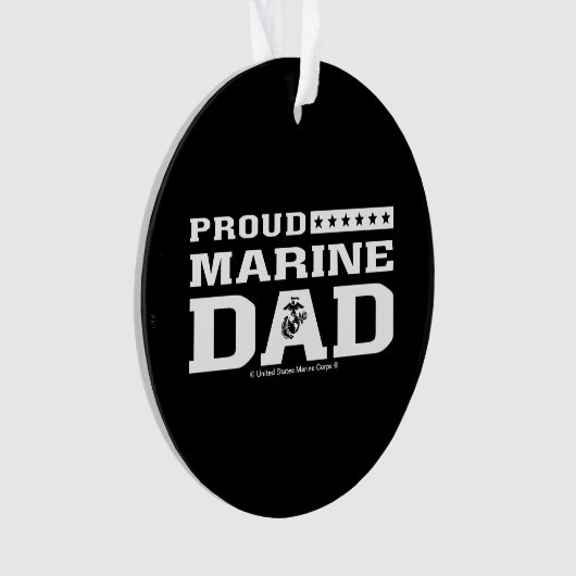 Trotse Marine Papa - Wit Ornament (voorkant)