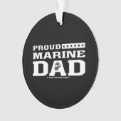 Trotse Marine Papa - Wit Ornament (voorkant)