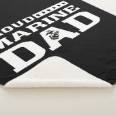 Trotse Marine Papa - Wit Sherpa Deken (3/4)