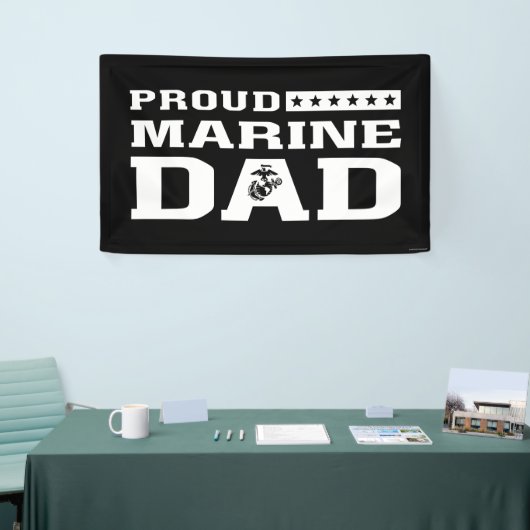 Trotse Marine Papa - Wit Spandoek (Beurs)