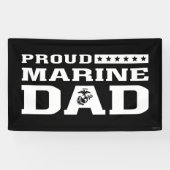 Trotse Marine Papa - Wit Spandoek (Horizontaal)