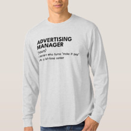 Trotse marketingmanager met Humor T-shirt
