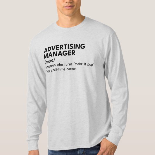 Trotse marketingmanager met Humor T-shirt (Voorkant)