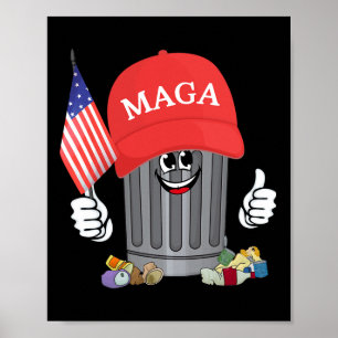 Trotse Mega Garbyge Trump-aanhanger Vuilnisbak Car Poster