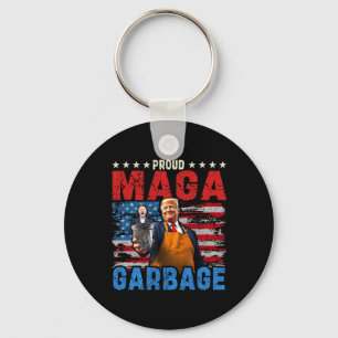 Trotse Mega Garbyge Trump Vance Aanhanger Sleutelhanger