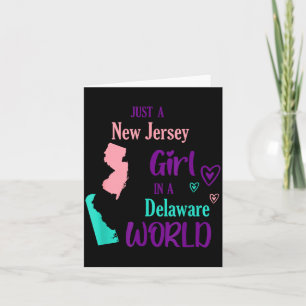 Trotse Meisje Gewoon Een New Jersey Meisje In Een Kaart