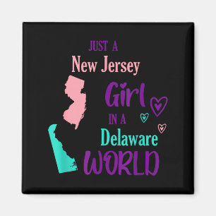 Trotse Meisje Gewoon Een New Jersey Meisje In Een  Magneet