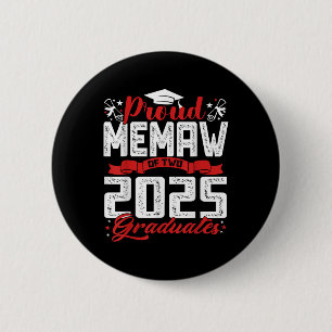 Trotse Memaw van twee 2025 afgestudeerden Senior C Ronde Button 5,7 Cm