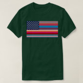 Trotse Mexicaanse Amerikaanse Serape Amerikaanse v T-shirt (Design voorkant)